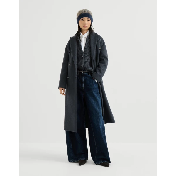 Brunello Cucinelli Handcrafted coat in Blue