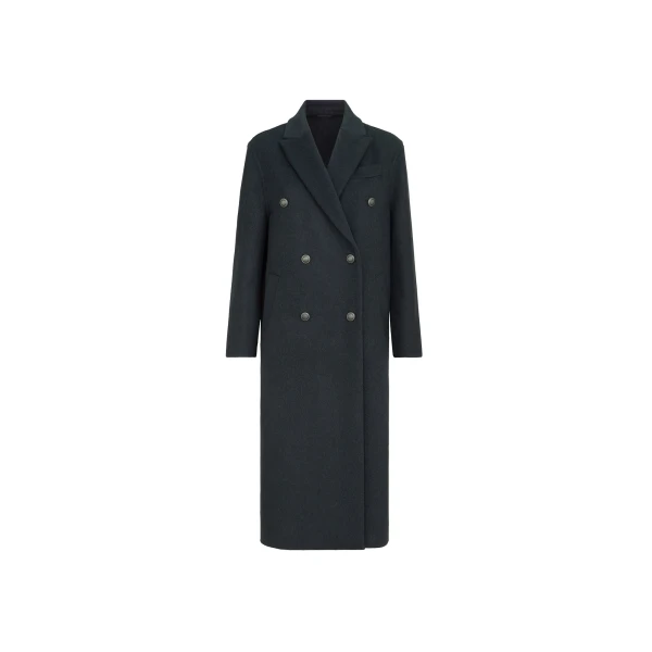 Brunello Cucinelli Handcrafted coat in Blue