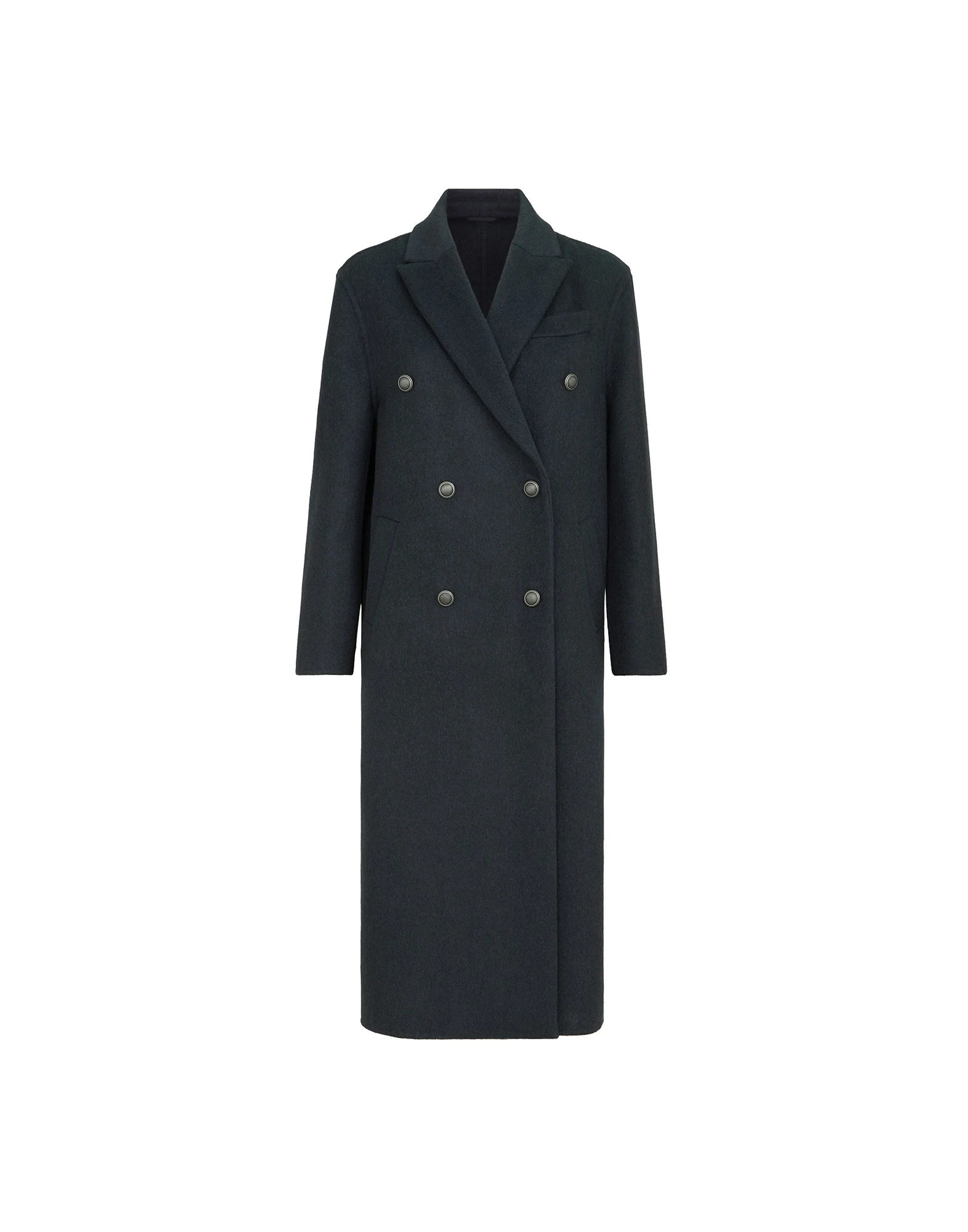 Brunello Cucinelli Handcrafted coat in Blue | Buy Coats at Coveti Brunello Cucinelli Handcrafted coat in Blue