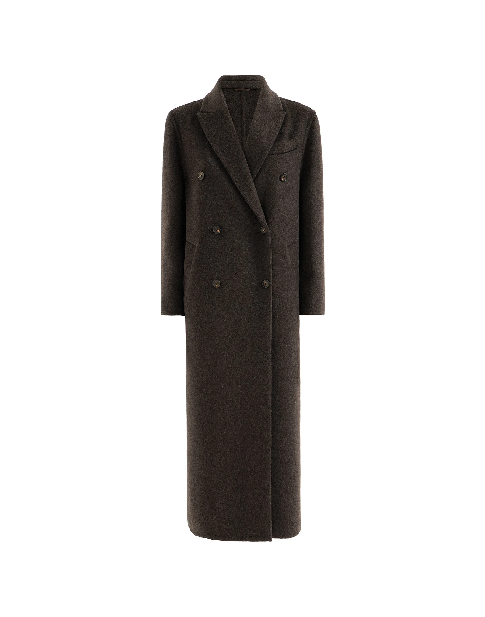 Brunello Cucinelli Handcrafted coat in Brown | Buy Coats at Coveti Brunello Cucinelli Handcrafted coat in Brown