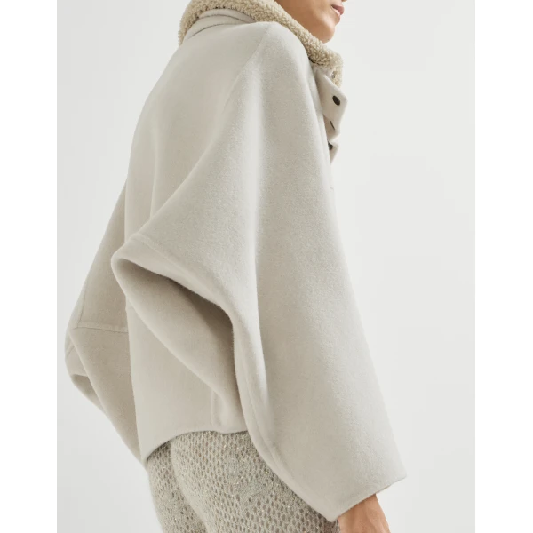 Brunello Cucinelli Handcrafted outerwear jacket in Ivory