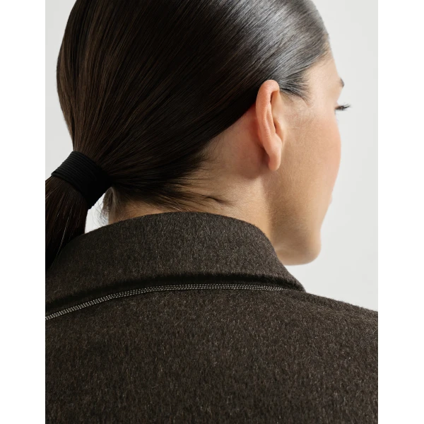 Brunello Cucinelli Handcrafted outerwear jacket in Pine Cone Brown