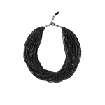 Brunello Cucinelli Hematite and Sterling Silver choker in Black | Necklace | Coveti
