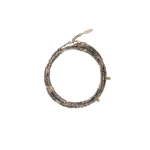 Brunello Cucinelli Hematite and Sterling Silver wrap bracelet in Brown | Bracelets | Coveti