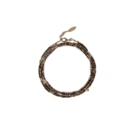 Brunello Cucinelli Hematite and Sterling Silver wrap bracelet in Brown | Bracelets | Coveti