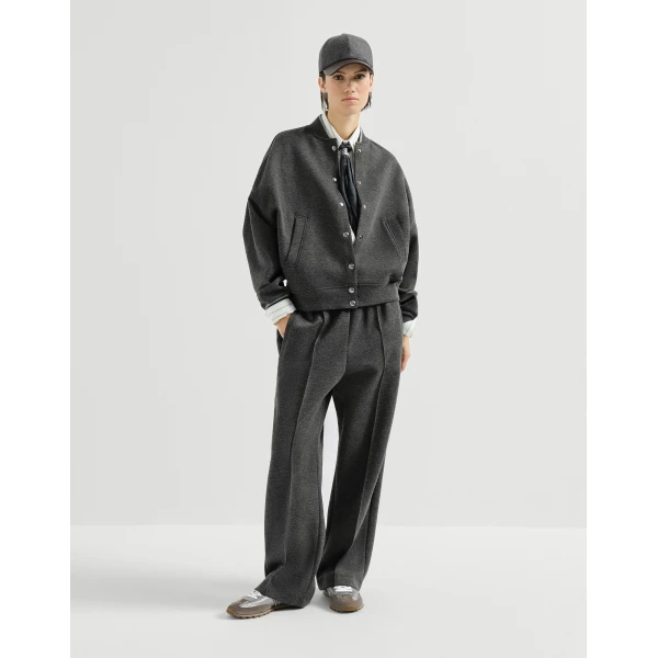 Brunello Cucinelli Interlock track trousers in Anthracite