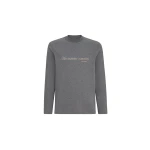 Brunello Cucinelli Jersey mock neck T-shirt in Dark Grey | T-shirts | Coveti