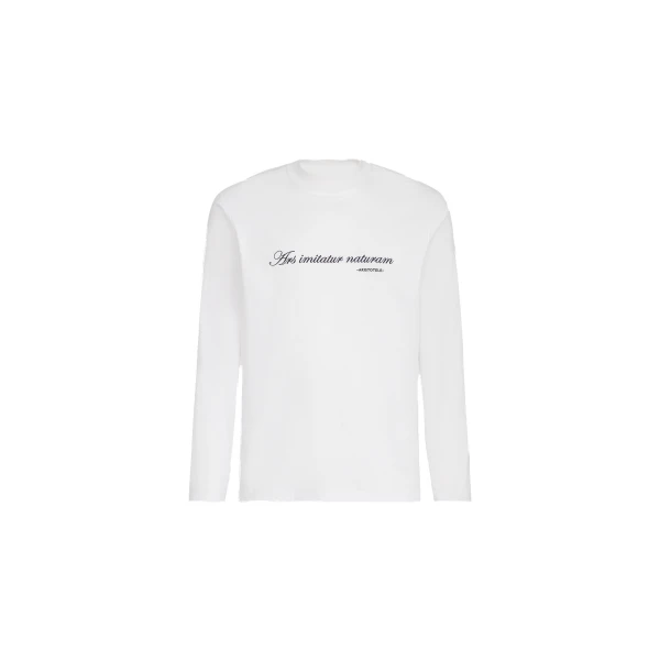 Brunello Cucinelli Jersey mock neck T-shirt in White | T-shirts | Coveti
