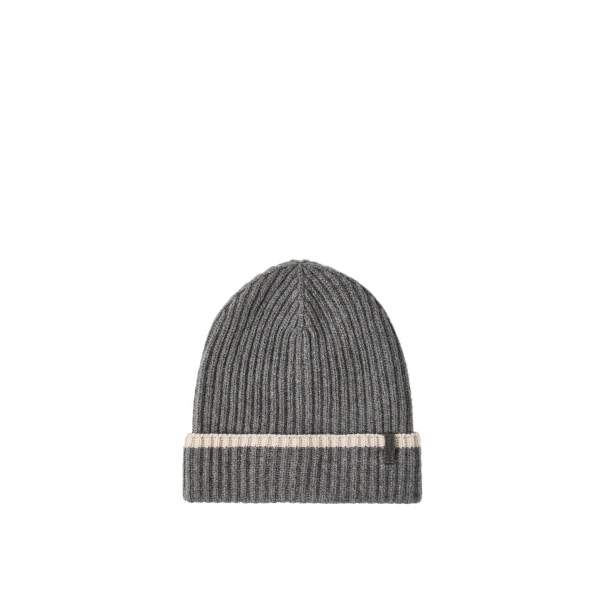 Brunello Cucinelli Knit beanie in Lead | Hats | Coveti