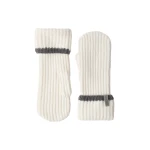 Brunello Cucinelli Knit mittens with monili in Panama | Gloves | Coveti