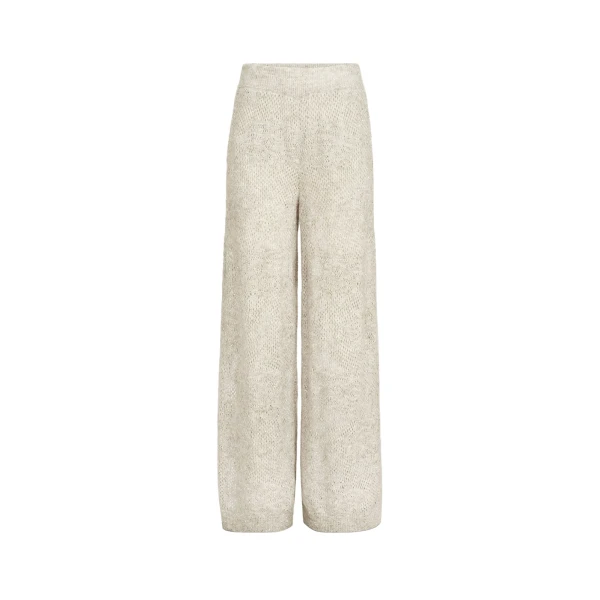 Brunello Cucinelli Lace flowers track trousers in Buff
