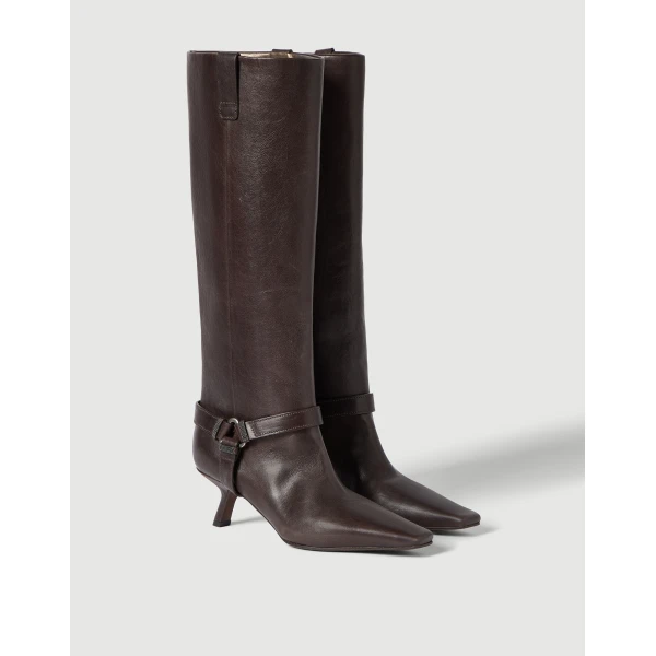 Leather Boot City in Rust Brown - Image 2