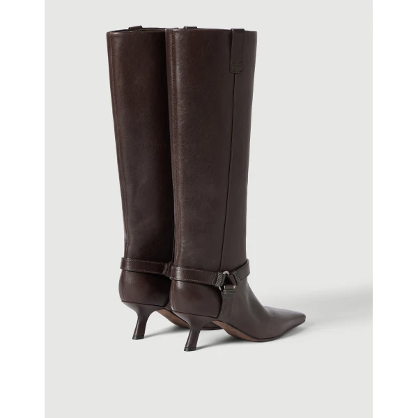 Leather Boot City in Rust Brown - Image 3
