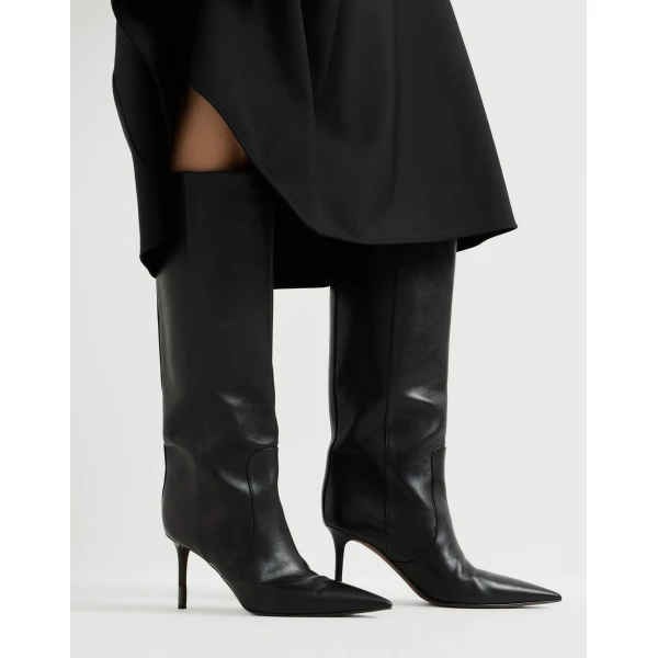 Brunello Cucinelli Leather boots in Black, view 4 | Boots | Coveti