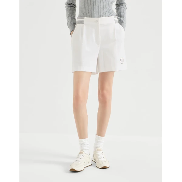 Lightweight French terry shorts in White - Image 2
