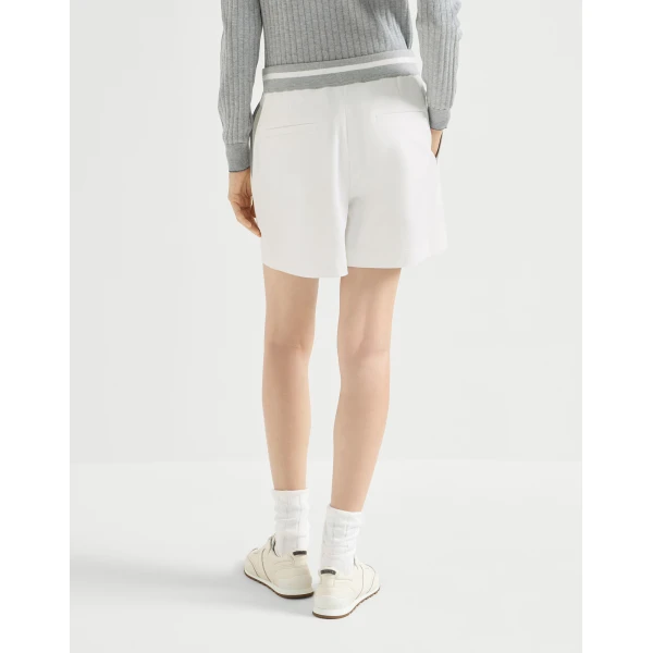Lightweight French terry shorts in White - Image 3