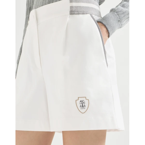 Lightweight French terry shorts in White - Image 4