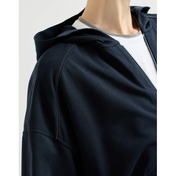 Lightweight French terry sweatshirt in Blue - Image 4