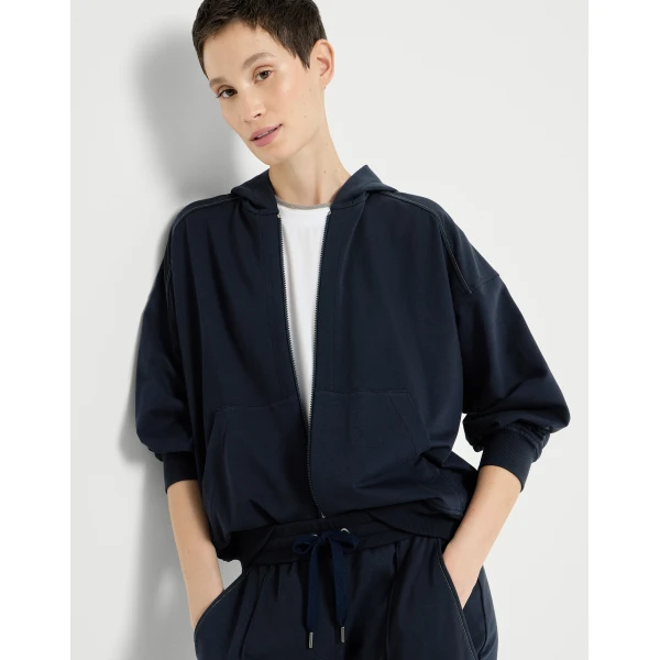 Lightweight French terry sweatshirt in Blue - Image 5