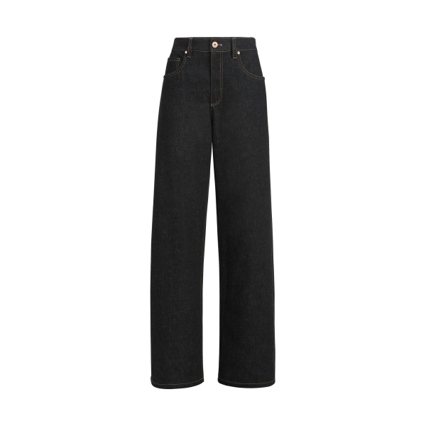 Brunello Cucinelli Loose Barrel trousers in Black