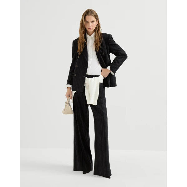 Brunello Cucinelli Loose Track trousers in Blue