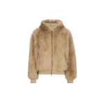 Brunello Cucinelli Lux shearling outerwear jacket in Honey | Shearling Jackets | Coveti