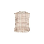 Brunello Cucinelli Macrocheck print T-shirt in Buff