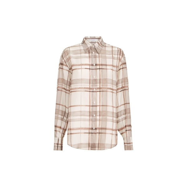 Brunello Cucinelli Macrocheck print shirt in Panama