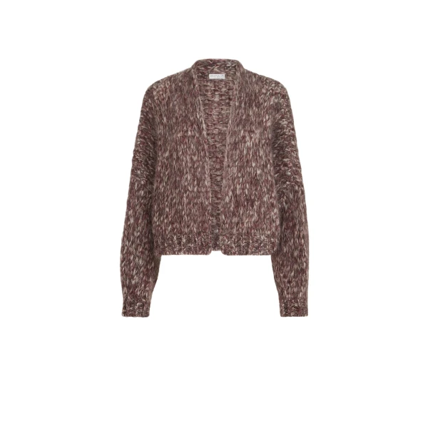 Brunello Cucinelli Malfilé mohair cardigan in Purple