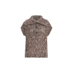 Brunello Cucinelli Malfilé mohair sweater vest in Bark