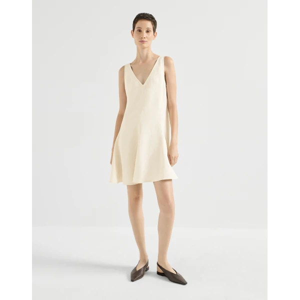 Mini dress with monili in Ivory - Image 2