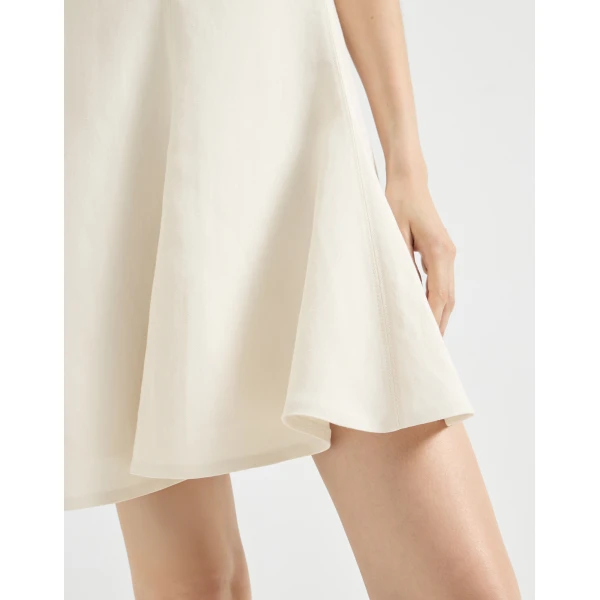 Mini dress with monili in Ivory - Image 4