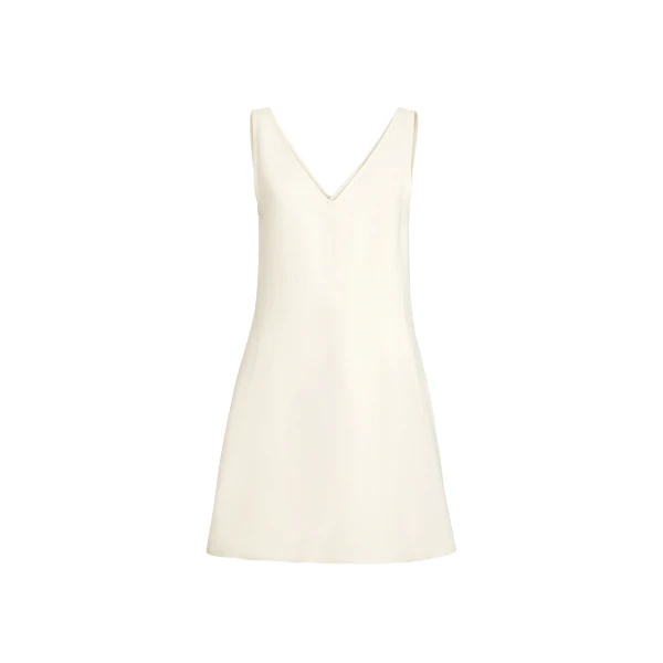 Mini dress with monili in Ivory