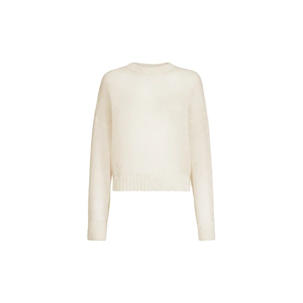 Mohair and wool sweater in Ivory