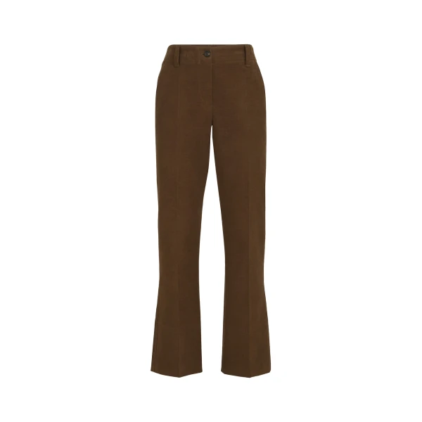 Moleskin cigarette trousers in Cocoa
