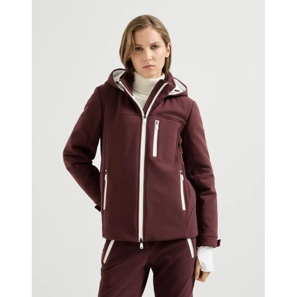 Brunello Cucinelli Mountain outerwear jacket in Cherry, view 2 | Jackets | Coveti