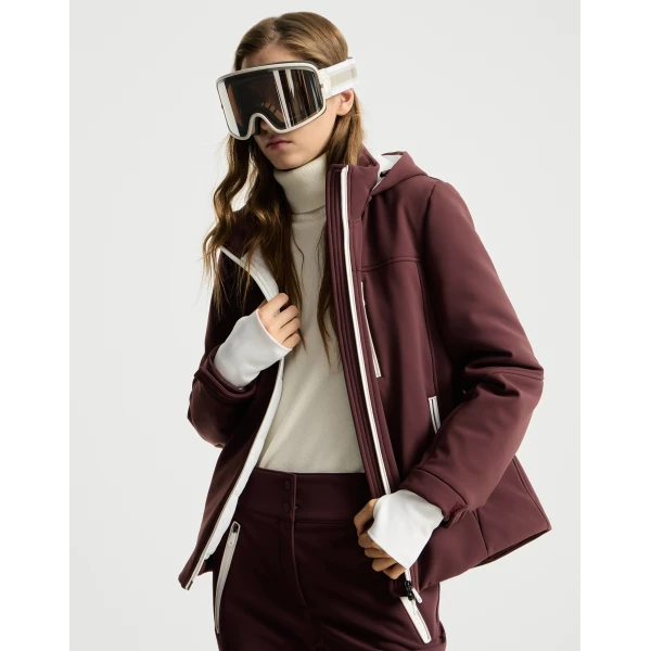 Brunello Cucinelli Mountain outerwear jacket in Cherry, view 5 | Jackets | Coveti