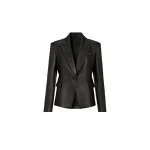 Brunello Cucinelli Nappa leather blazer with monili in Black