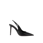 Brunello Cucinelli Nappa leather heels with monili in Black