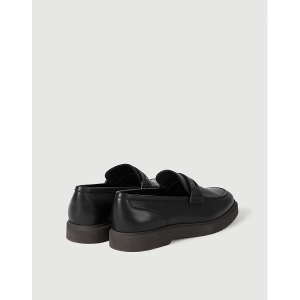 Nappa leather penny loafers in Black - Image 3