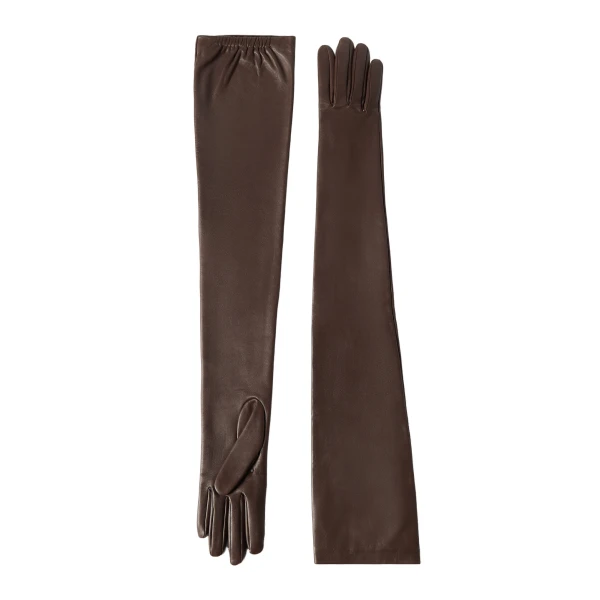Nappa long gloves in Rust Brown