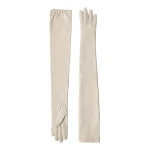 Brunello Cucinelli Nappa long gloves in White | Gloves | Coveti