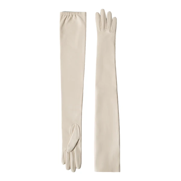 Nappa long gloves in White