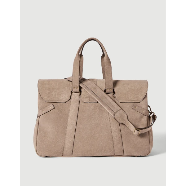 Brunello Cucinelli Nubuck Country Weekender bag in Brown, view 2 | Travel Bags | Coveti
