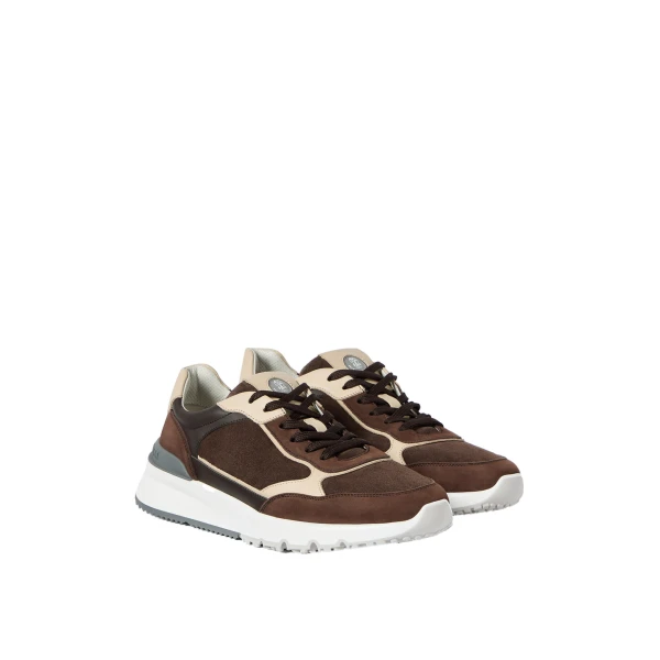 Nubuck and suede runners in Sand