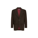 Brunello Cucinelli Nubuck blazer with peak lapels in Brown | Blazers | Coveti