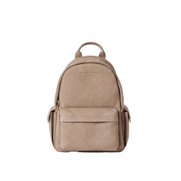 Nubuck travel backpack in Brown