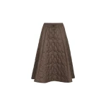 Brunello Cucinelli Nylon quilted skirt in Coffee | Skirts | Coveti