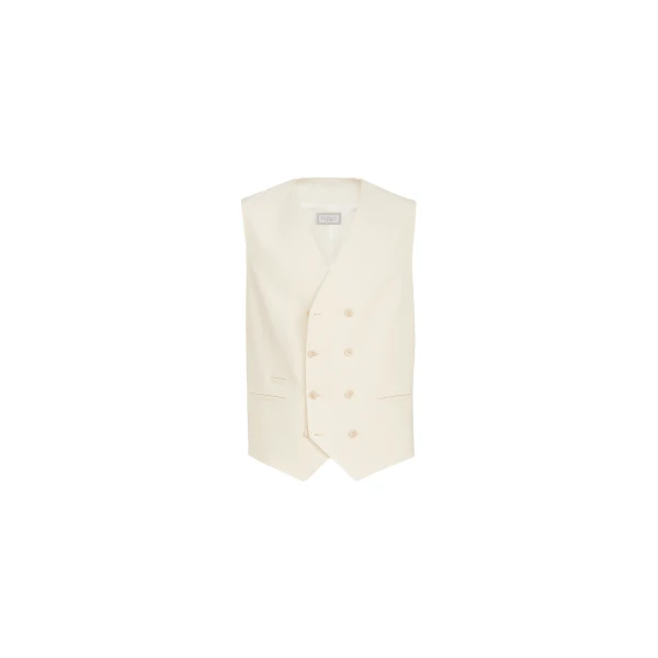 One-and-a-half-breasted waistcoat in Panama
