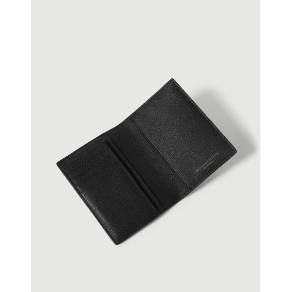 Brunello Cucinelli Passport case in Black, view 3 | Wallets & Purses | Coveti